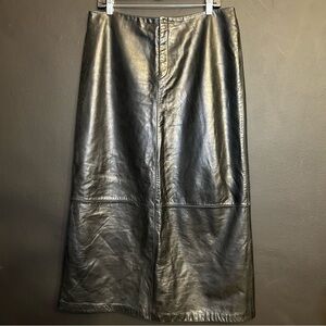 Vintage Y2K Nine West 100% Leather Women's  Maxi Skirt